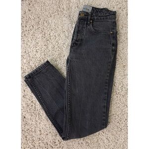 Sezane Black Denim Button Fly Jeans Size 25